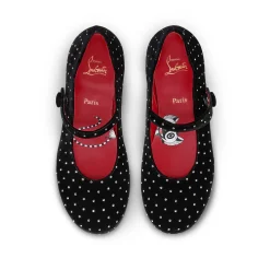 Kids Christian Louboutin Melodie Chick Plum Strass